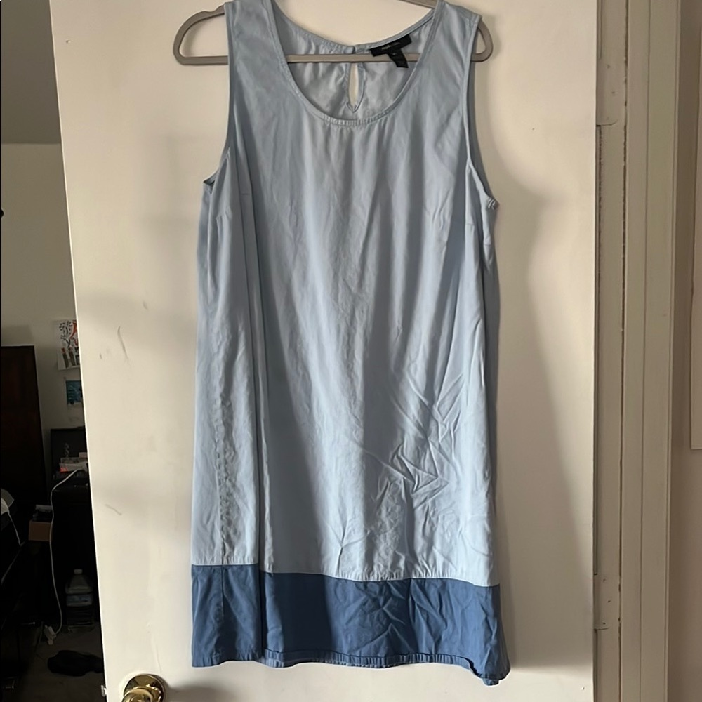 Light Blue Chambray Sleeveless Dress